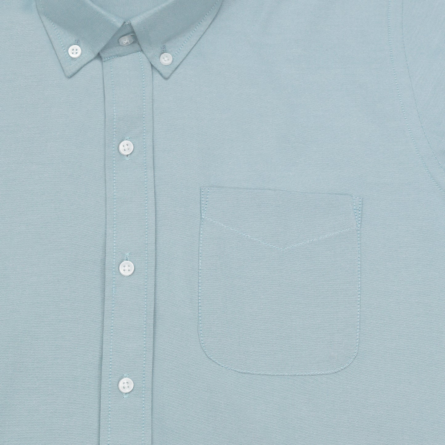 Cyan Blue Oxford Cotton Shirt For Man