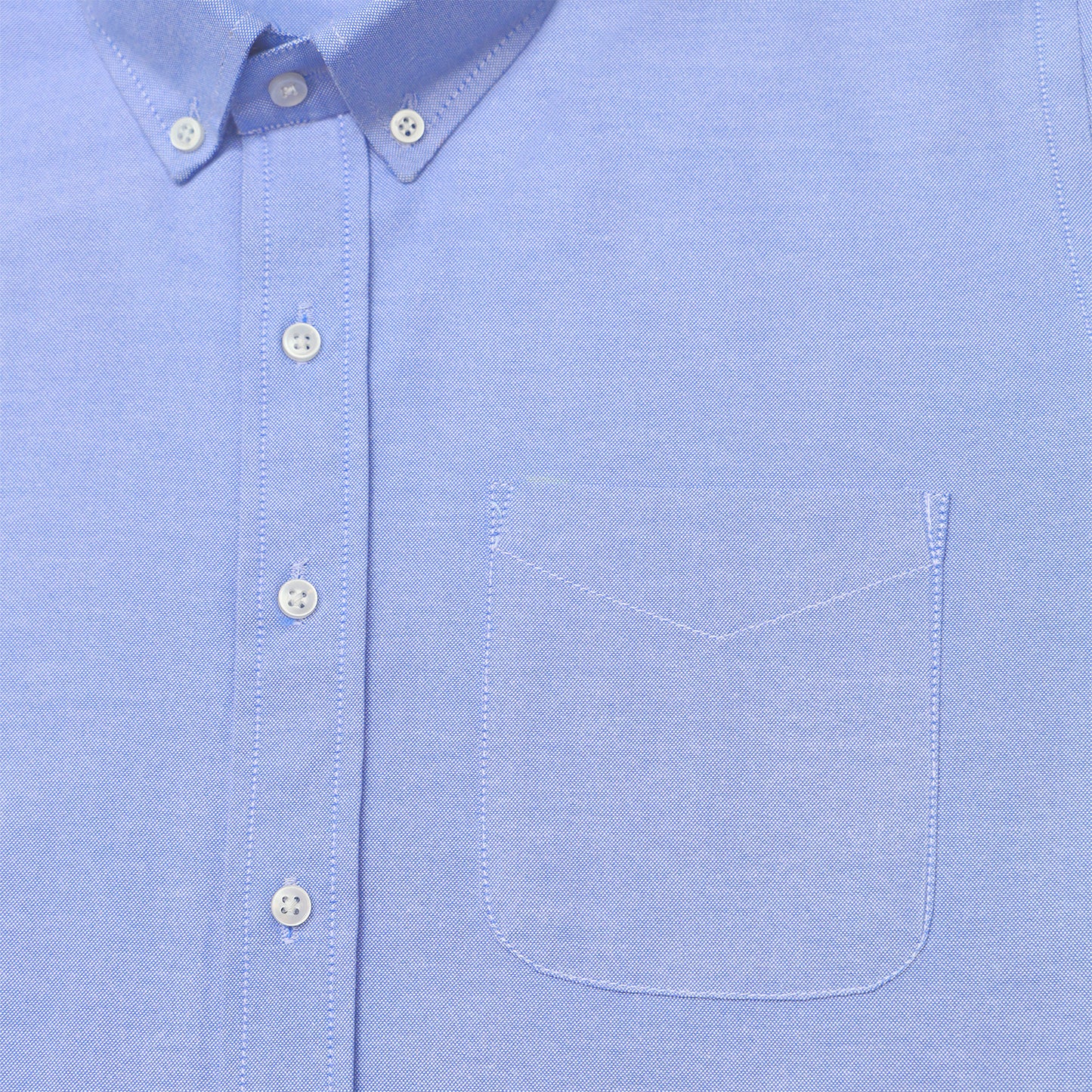 Denim Blue Oxford Cotton Shirt For Man