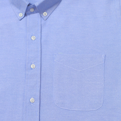 Denim Blue Oxford Cotton Shirt For Man