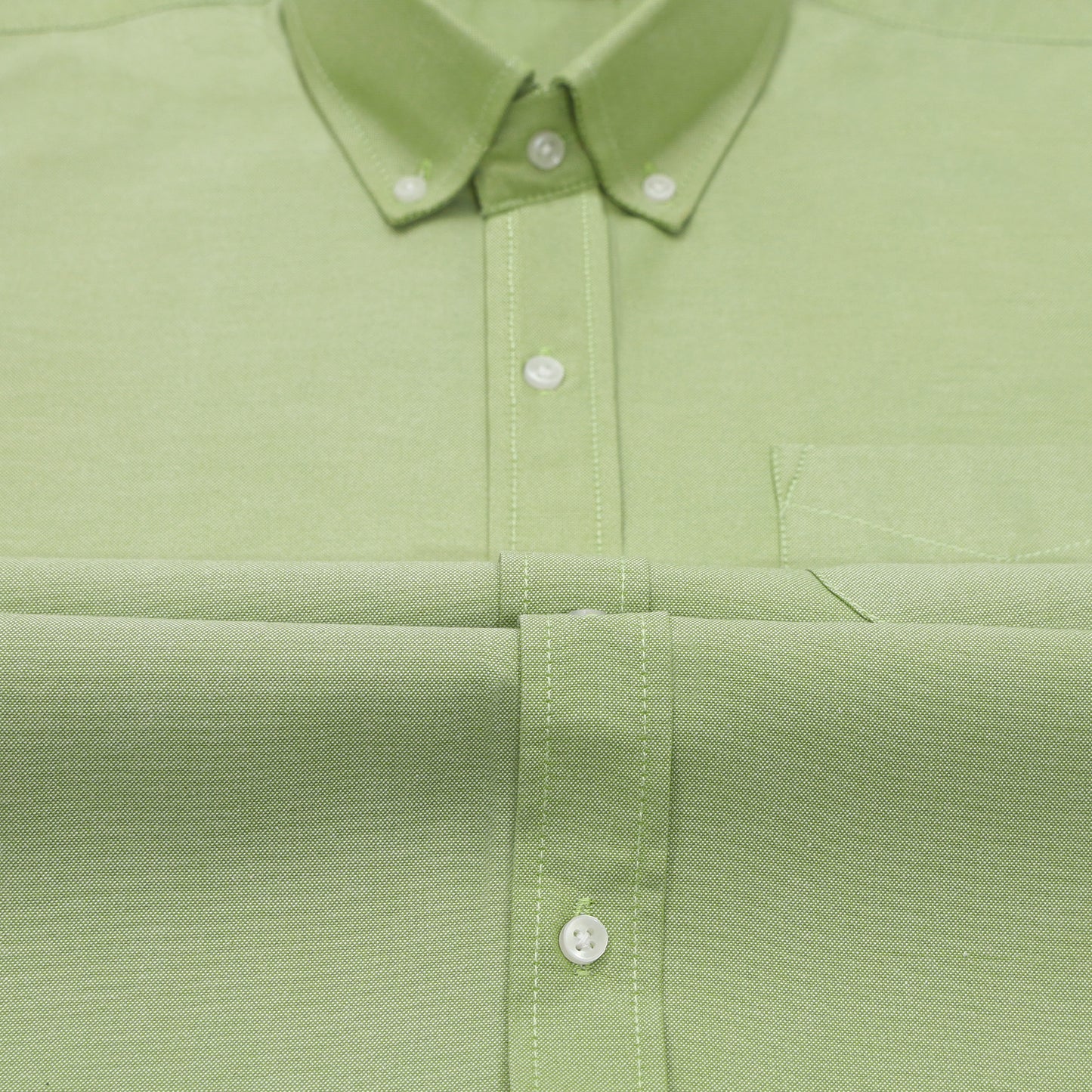 Green Oxford Cotton Shirt For Man
