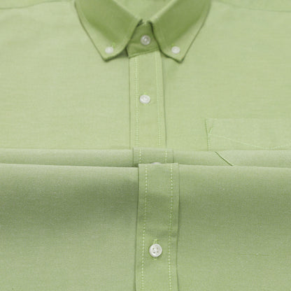 Green Oxford Cotton Shirt For Man
