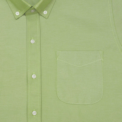 Green Oxford Cotton Shirt For Man