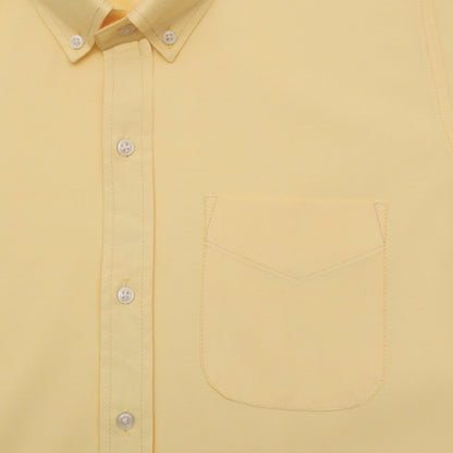 Lemon Oxford Cotton Shirt For Man