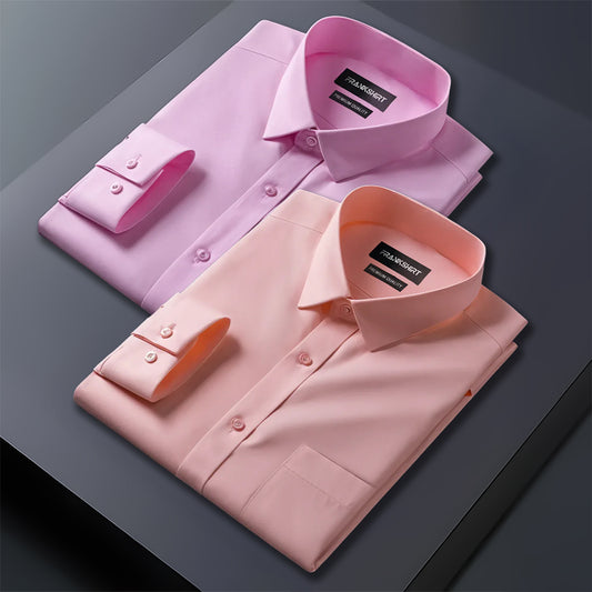 Pack of 2 Premium Cotton Shirt for Man (Light Pink And Peach)