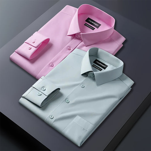 Pack of 2 Premium Cotton Shirt for Man (Light Pink And Pista)