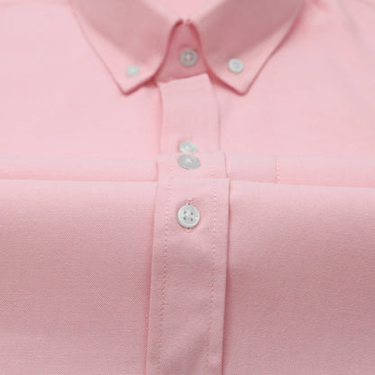 Pink Oxford Cotton Shirt For Men