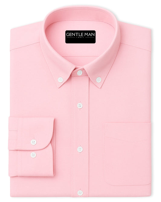 Pink Oxfords Cotton Shirt For Men