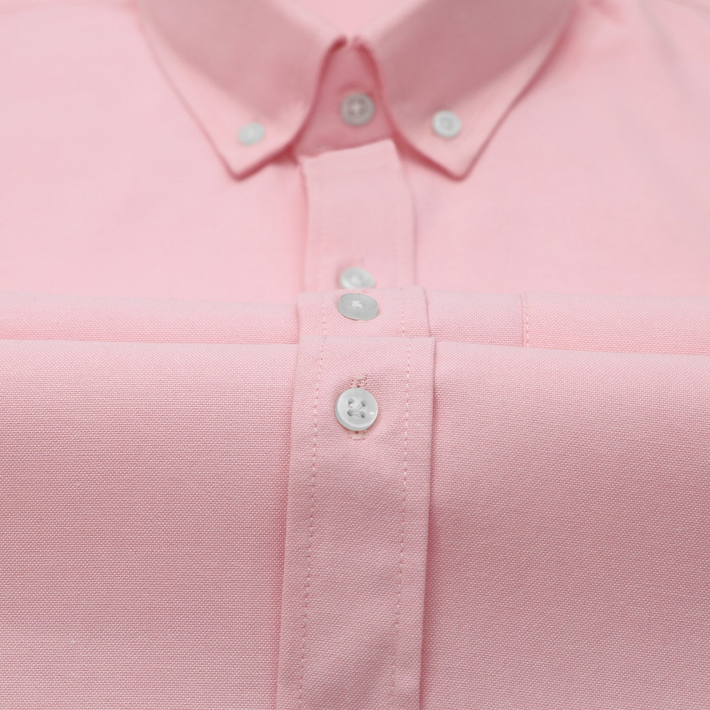 Pink Oxford Cotton Shirt For Man