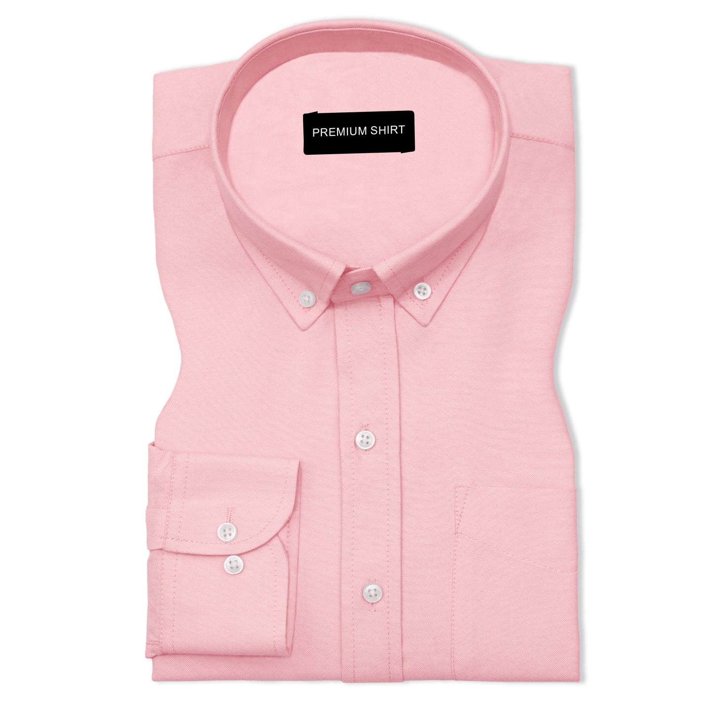 Pink Oxford Cotton Shirt For Man