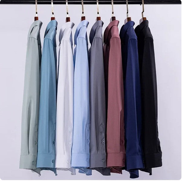 Pack of 2 Premium Satin Shirt for Man (Dark Grey and White)
