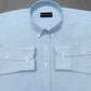 Sky Blue Oxford Cotton Shirt For Man