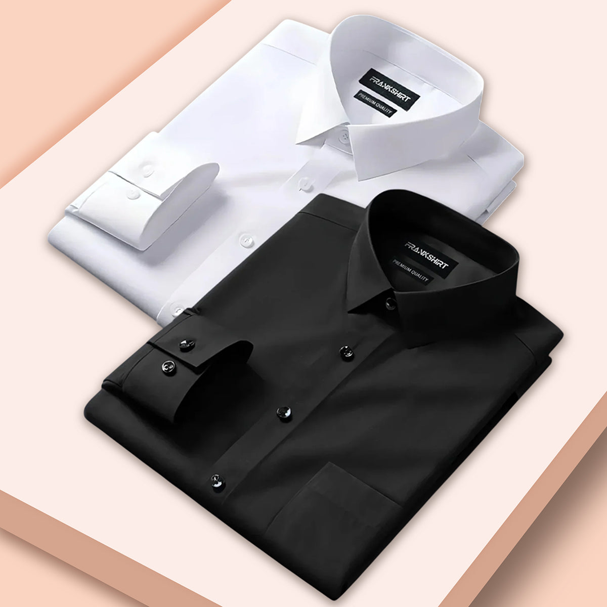Pack of 2 Premium Cotton Shirt for Man (White And Black)