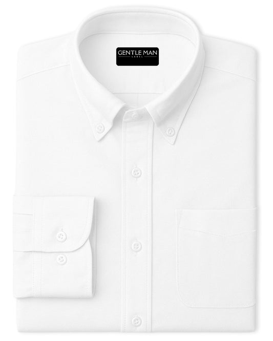 White Oxfords Cotton Shirt For Men