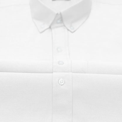 Pearl White Oxford Cotton Shirt For Man