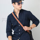 Frankshirt Chinese Collar Navy Blue Solid Tailored Fit Cotton Casual Shirt for Man - Frankshop.in