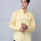 Frankshirt Chinese Collar Yellow Tailored Fit Cotton Casual Shirt for Man - Frankshop.in