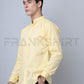 Frankshirt Chinese Collar Yellow Tailored Fit Cotton Casual Shirt for Man - Frankshop.in
