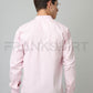 Frankshirt Chinese Collar Light Pink Tailored Fit Cotton Casual Shirt for Man - Frankshop.in