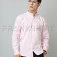 Frankshirt Chinese Collar Light Pink Tailored Fit Cotton Casual Shirt for Man - Frankshop.in
