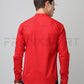 Frankshirt Chinese Collar Red Tailored Fit Cotton Casual Shirt for Man - Frankshop.in