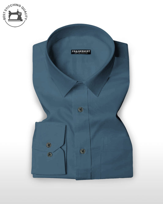 Blue I Formal Shirt I Regular Fit I 100% Cotton Shirt - Frankshop.in