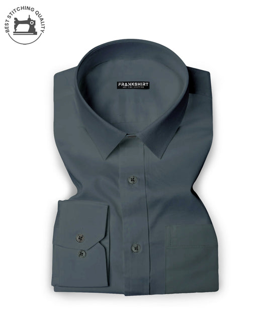 Dark Grey I Formal Shirt I Regular Fit I 100% Cotton Shirt - Frankshop.in