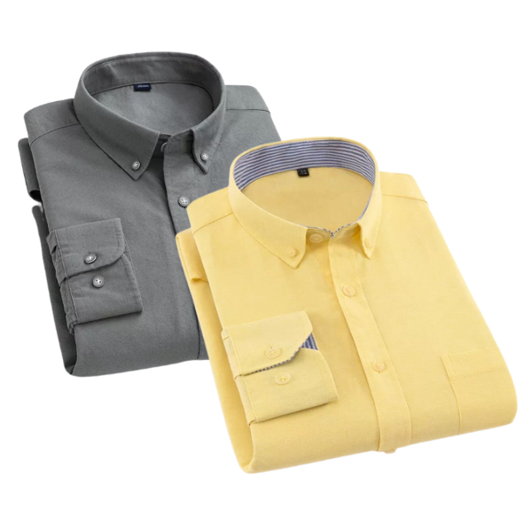 Combo of 2 Cotton Shirt for Man ( Grey and Lemon) - Frankshop.in