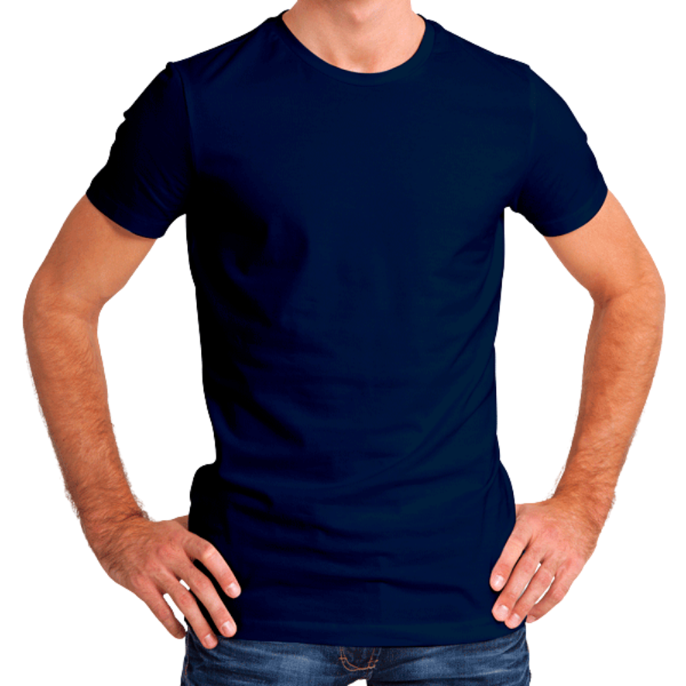 Half Sleeves 180 GSM T-Shirts for Men Cotton (Navy Blue)