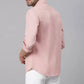 Frankshop Classic Pure Cotton Pink Color Blend Solid Shirts For Man - Frankshop.in