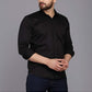 New Cotton Blend Solid Shirts (Black) - Frankshop.in