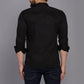 New Cotton Blend Solid Shirts (Black) - Frankshop.in