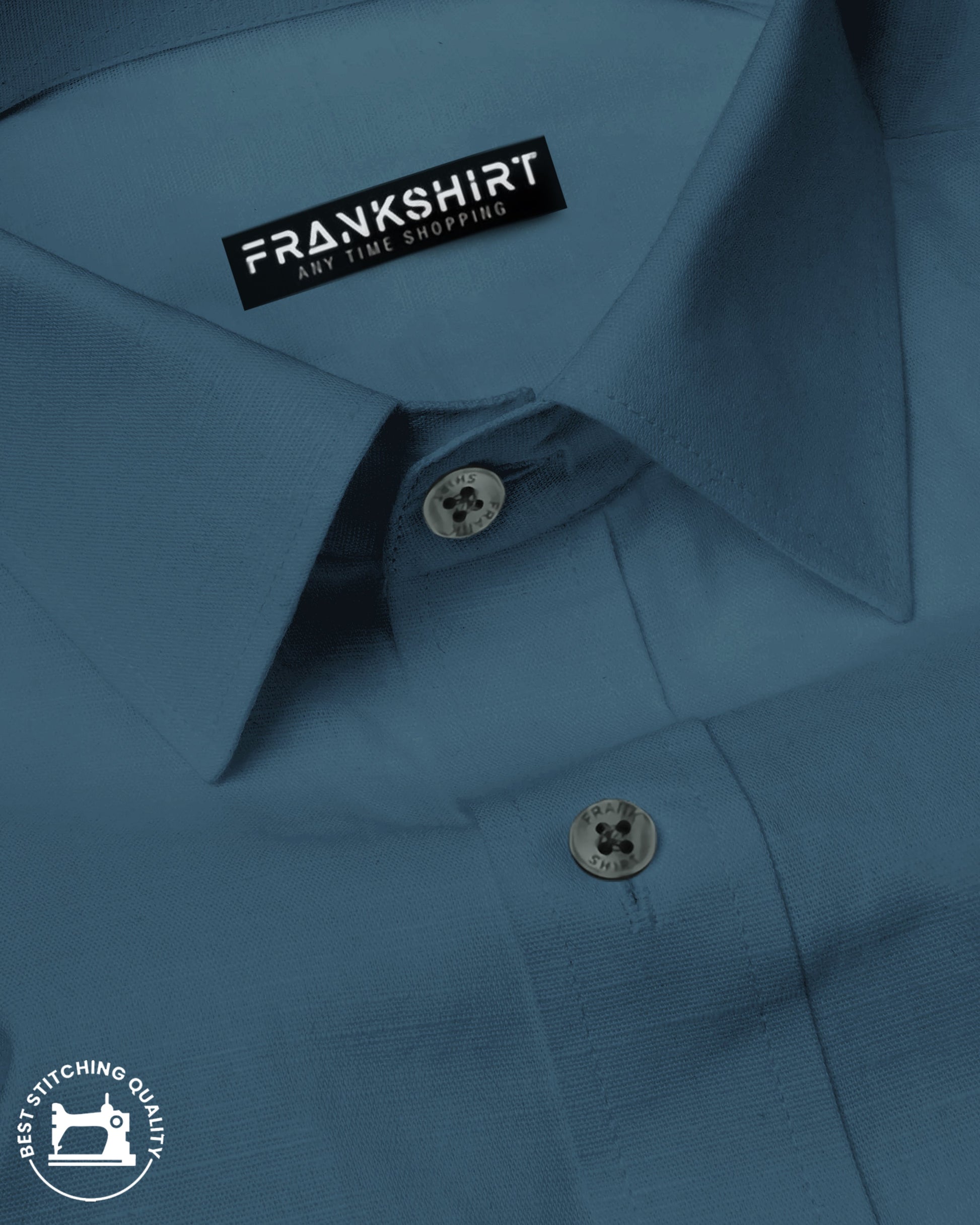 Blue I Formal Shirt I Regular Fit I 100% Cotton Shirt - Frankshop.in