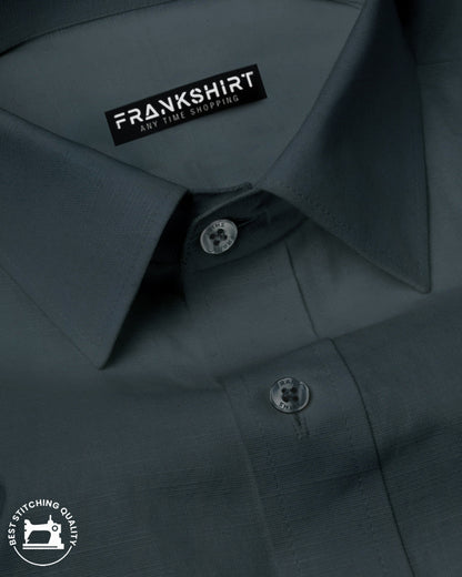Dark Grey I Formal Shirt I Regular Fit I 100% Cotton Shirt - Frankshop.in