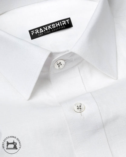 Pearl White I Formal Shirt I Regular Fit I 100% Cotton Shirt - Frankshop.in