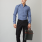 Frankshirt Blue Solid Tailored Fit Cotton Casual Shirt for Man - Frankshop.in
