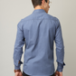 Frankshirt Blue Solid Tailored Fit Cotton Casual Shirt for Man - Frankshop.in