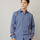 Frankshirt Blue Solid Tailored Fit Cotton Casual Shirt for Man - Frankshop.in