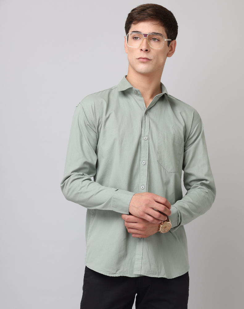 Frankshirt Pista Solid Tailored Fit Cotton Casual Shirt for Man