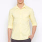Frankshop Classic Pure Cotton Blend Lemon Color Solid Shirts - Frankshop.in