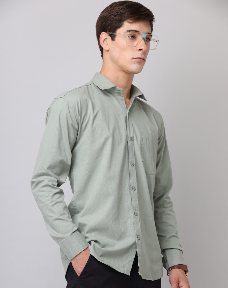 Frankshirt Pista Solid Tailored Fit Cotton Casual Shirt for Man - Frankshop.in