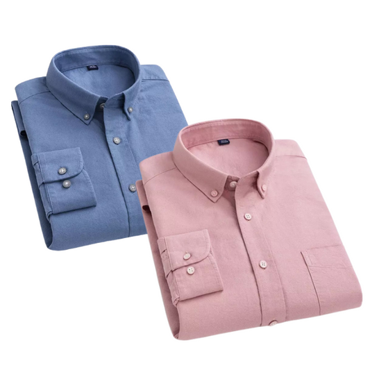 Combo of 2 Cotton Shirt for Man ( Blue and Pink ) - Frankshop.in