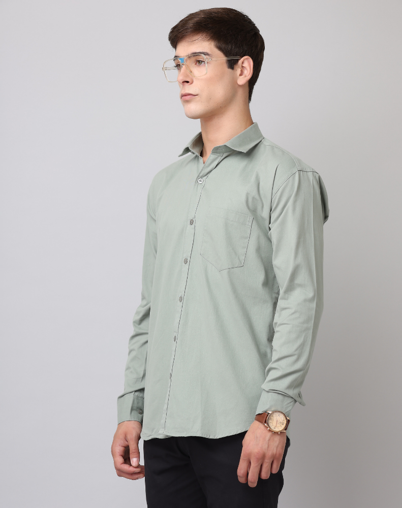 Frankshirt Pista Solid Tailored Fit Cotton Casual Shirt for Man