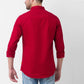 New Cotton Blend Solid Shirts (Red) - Frankshop.in