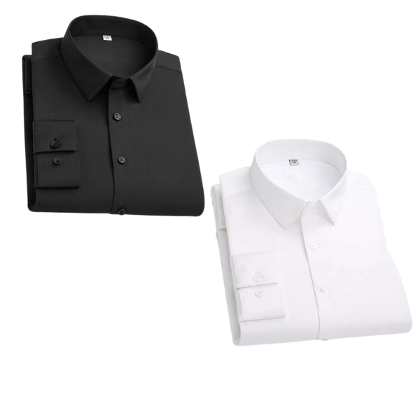 Combo of 2 Cotton Shirt for Man ( Black and White )