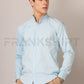 Frankshirt Chinese Collar Light Blue Tailored Fit Cotton Casual Shirt for Man - Frankshop.in