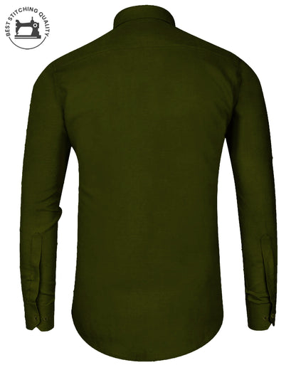Bottle Green I Formal Shirt I Regular Fit I 100% Cotton Shirt - Frankshop.in