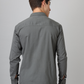 Frankshirt Dark Grey Solid Tailored Fit Cotton Casual Shirt for Man - Frankshop.in
