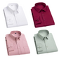 Combo of 4 Cotton Shirt for Man ( White,Maroon,Pink and Pista ) - Frankshop.in