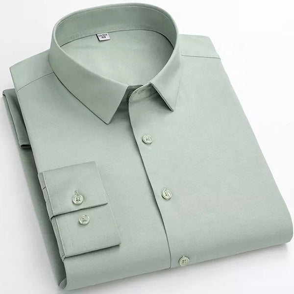 Plain Cotton Blend Solid Shirts (Pista)