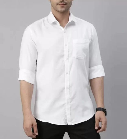Combo of 3 Cotton Shirt for Man (Pink, Sky Blue and White) - Frankshop.in